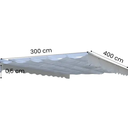 Telo per Pergola in Poliestere 3x4 metri Bianco
