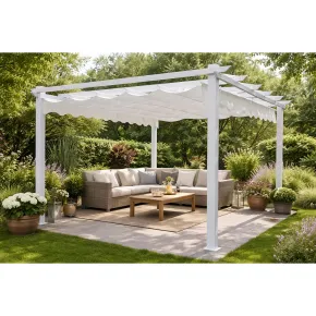 Telo per Pergola in Poliestere 3x4 metri Bianco 2
