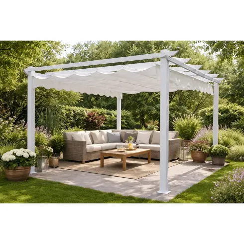Telo per Pergola in Poliestere 3x4 metri Bianco