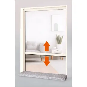 Zanzariera a Rullo Verticale 100x160 Riducibile in Alluminio Avorio 2