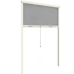Zanzariera a Rullo Verticale 100x160 Riducibile in Alluminio Avorio