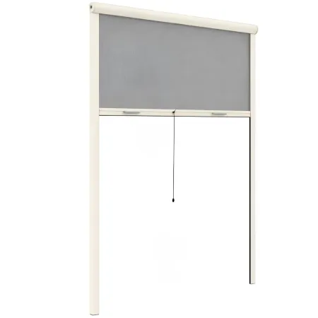 Zanzariera a Rullo Verticale 100x160 Riducibile in Alluminio Avorio