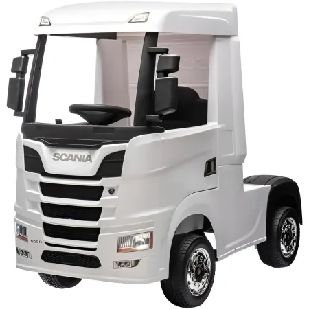 Camion Elettrico Scania Bianco 24V per Bambini con Telecomando