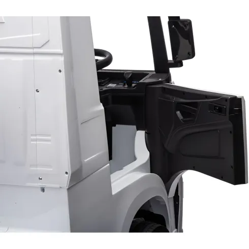 Camion Elettrico Scania Bianco 24V per Bambini con Telecomando