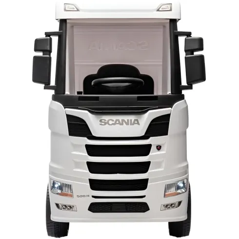 Camion Elettrico Scania Bianco 24V per Bambini con Telecomando