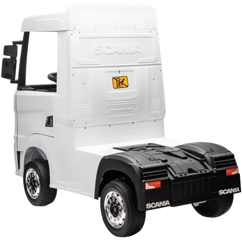 Camion Elettrico Scania Bianco 24V per Bambini con Telecomando