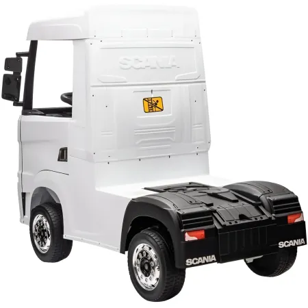 Camion Elettrico Scania Bianco 24V per Bambini con Telecomando