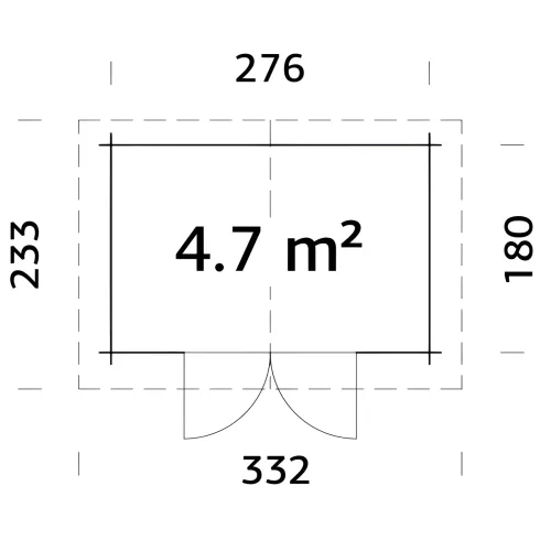 Casetta in Legno Impregnato 28 mm 296x200cm Blockhouse Doppia Porta