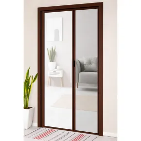 Zanzariera a Rullo Laterale per Porta Marrone 150x250 Riducibile 2