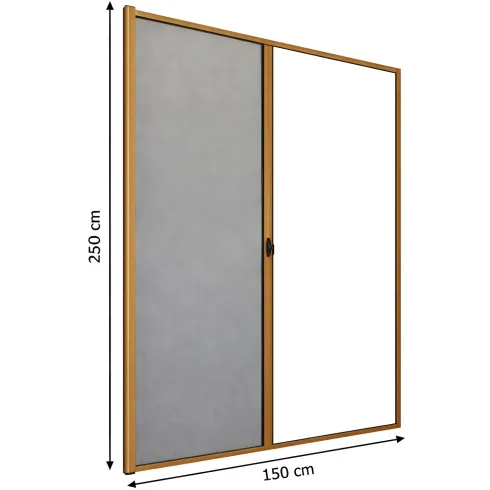 Zanzariera a Rullo Laterale per Porta Bronzo 150x250 Riducibile