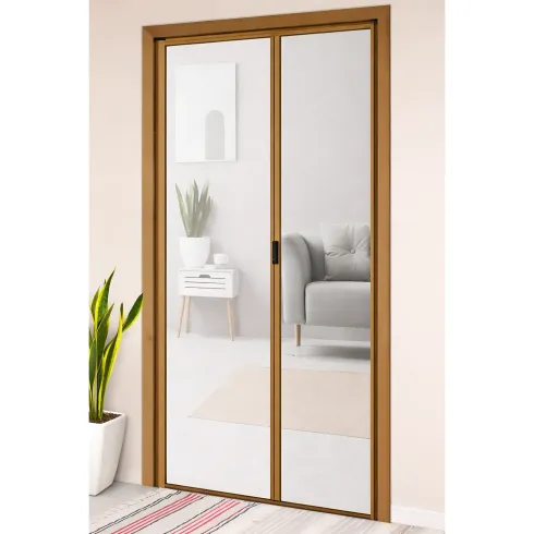 Zanzariera a Rullo Laterale per Porta Bronzo 150x250 Riducibile