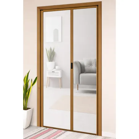 Zanzariera a Rullo Laterale per Porta Bronzo 150x250 Riducibile