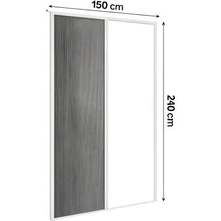 Zanzariera Plissettata Laterale Bianco Guida Bassa Porta 150x240