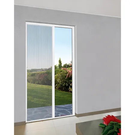 Zanzariera Plissettata Laterale Bianco Guida Bassa Porta 105x240