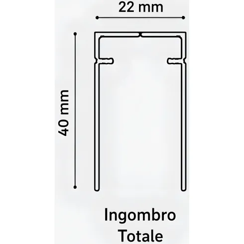 Zanzariera Plissettata Laterale Bianco Guida Bassa Porta 105x240