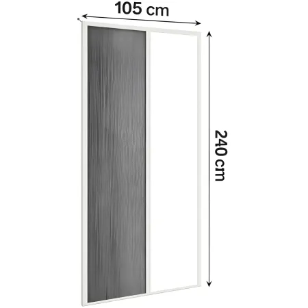 Zanzariera Plissettata Laterale Bianco Guida Bassa Porta 105x240