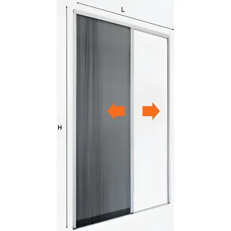 Zanzariera Plissettata Laterale Bianco Guida Bassa Porta 105x240