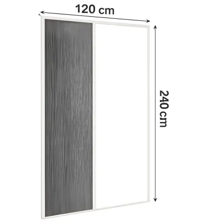 Zanzariera Plissettata Laterale Bianco Guida Bassa Porta 120X240