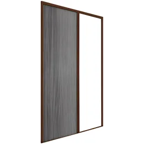 Zanzariera Plissettata Laterale Marrone Guida Bassa Porta 150x240