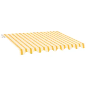Tenda da Sole Eco 300x200 Riga Giallo Bianco Barra Quadra Avvolgibile