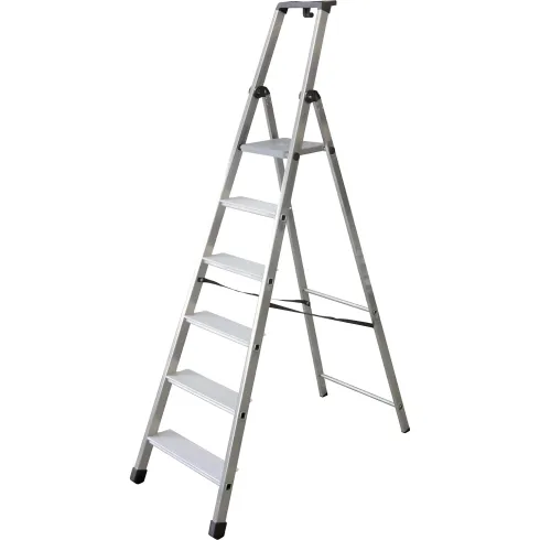 Facal Scala 6 Gradini in Alluminio Domestica Doppia a Forbice Libretto Scaletta