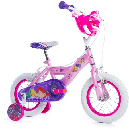 Bicicletta da Bambina Princess Ruota 12 Pollici Bici con Rotelle Freni