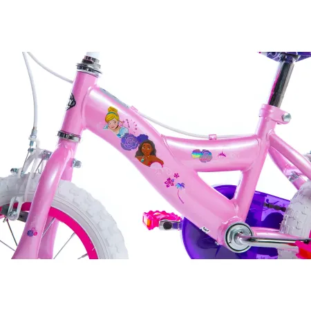 Bicicletta da Bambina Princess Ruota 12 Pollici Bici con Rotelle Freni