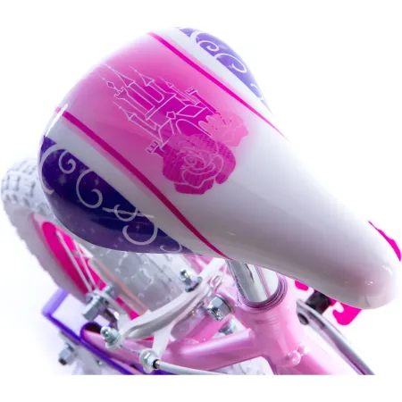 Bicicletta da Bambina Princess Ruota 12 Pollici Bici con Rotelle Freni