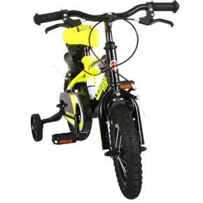 Bicicletta Bambini 12" Sportiva Giallo Rotelle Removibili Borraccia 2