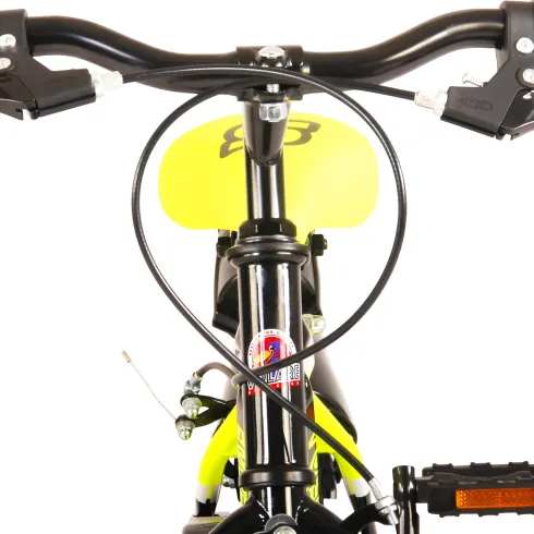 Bicicletta Bambini 16" Sportiva Giallo Rotelle Removibili Borraccia