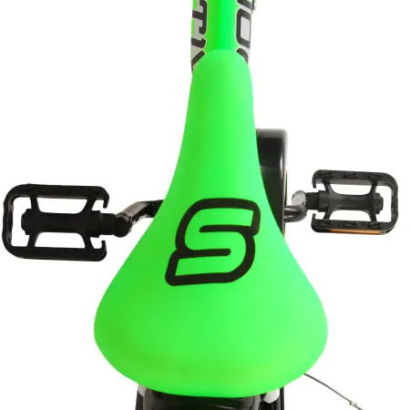 Bicicletta Bambini 12" Sportiva Verde Rotelle Removibili Borraccia