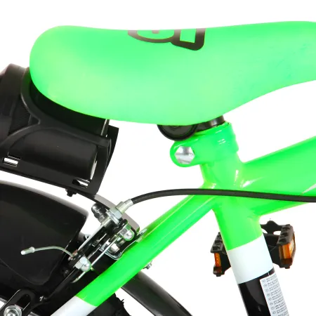 Bicicletta Bambini 12" Sportiva Verde Rotelle Removibili Borraccia