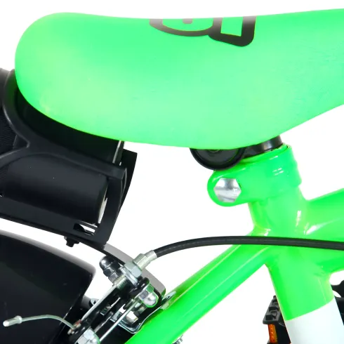 Bicicletta Bambini 14" Sportiva Verde Rotelle Removibili Borraccia