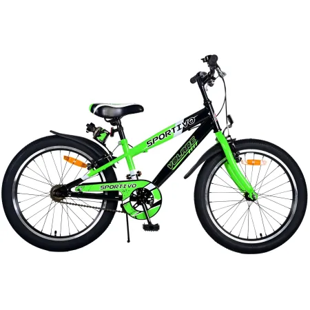 Bicicletta Bambini 20" Sportiva Verde Sportiva Portaborraccia Cavalletto