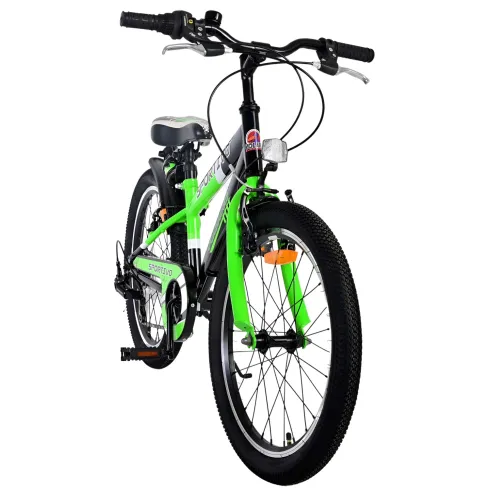 Bicicletta per Bambini 20" Sportiva Verde Sportiva 7 Marce Cavalletto