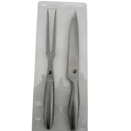 Set da Taglio per Barbecue Acciaio Inox Coltello Forchetta 33 cm