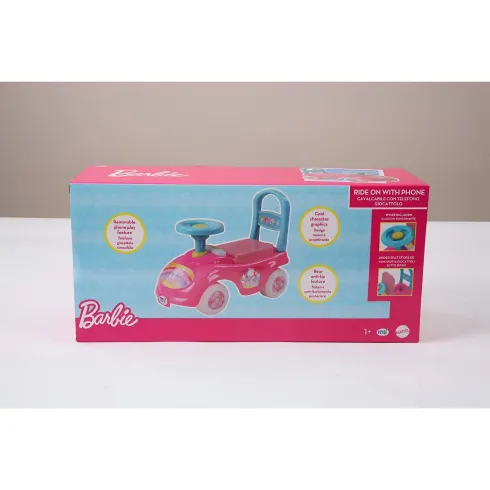 Cavalcabile per Bambini Barbie Rosa Portaoggetti Telefono Giocattolo
