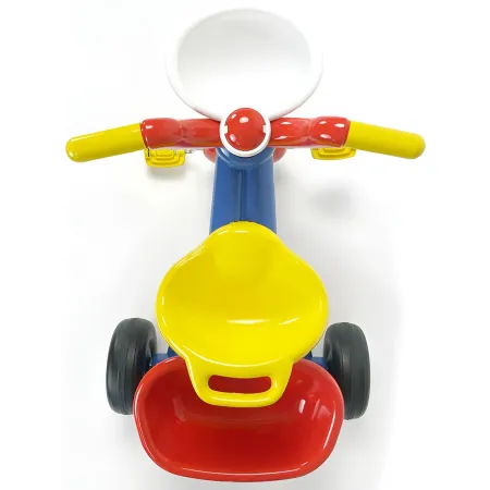 Triciclo Primi Passi per Bambini Spiderman Marvel 3 Ruote 2 Cestini