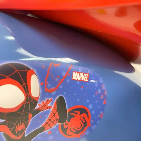 Triciclo Primi Passi per Bambini Spiderman Marvel 3 Ruote 2 Cestini
