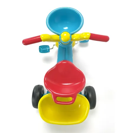 Triciclo Primi Passi per Bambini Topolino Disney 3 Ruote 2 Cestini