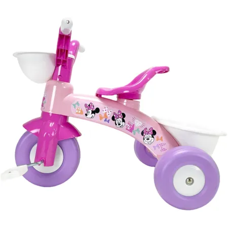 Triciclo Primi Passi per Bambini Minnie Disney 3 Ruote 2 Cestini