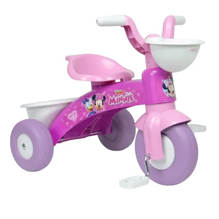 Triciclo Primi Passi per Bambini Minnie Disney 3 Ruote 2 Cestini