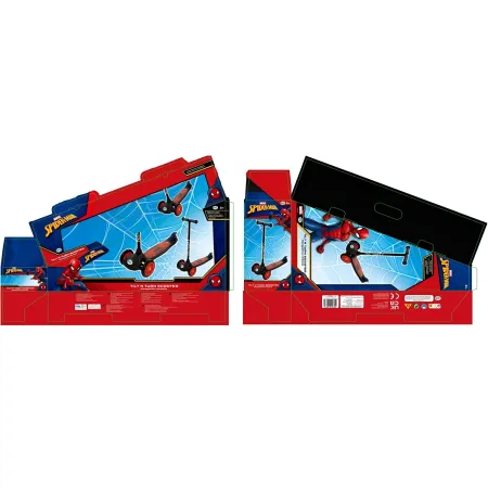 Monopattino per Bambini 3 Ruote Spiderman Marvel Manubrio Regolabile