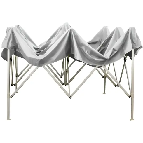 Gazebo 3x6 Chiusura Fisarmonica Impermeabile Bianco Altezza Regolabile