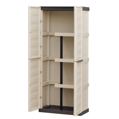 Armadio Alto Porta scope per Esterno Terrazzo Tuttopiani Mobile Ripiani Resina
