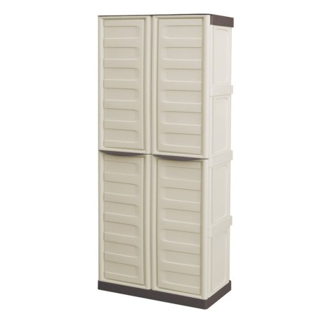 Armadio Alto Porta scope per Esterno Terrazzo Tuttopiani Mobile Ripiani Resina