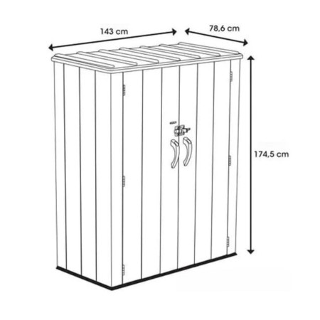 Armadio in Resina Ricovero per Attrezzi da Giardino Mobile Box Casetta Terrazzo
