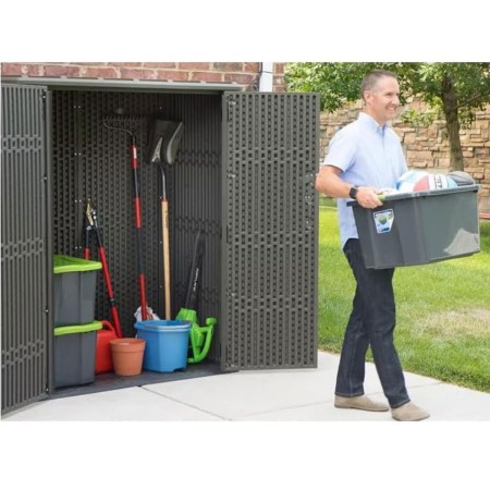 Armadio in Resina Ricovero per Attrezzi da Giardino Mobile Box Casetta Terrazzo