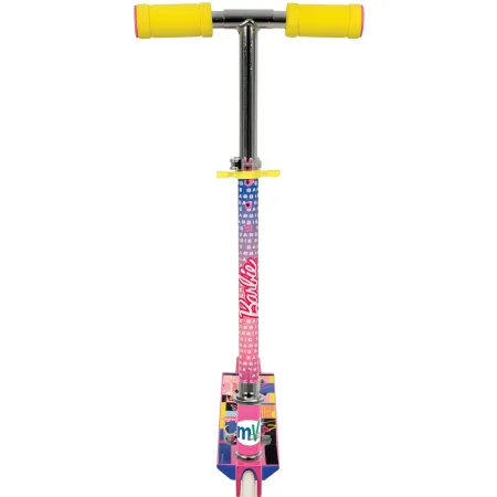 Monopattino Pieghevole Bambini Barbie 2 Ruote Manubrio Regolabile