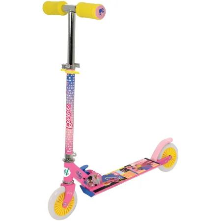 Monopattino Pieghevole Bambini Barbie 2 Ruote Manubrio Regolabile